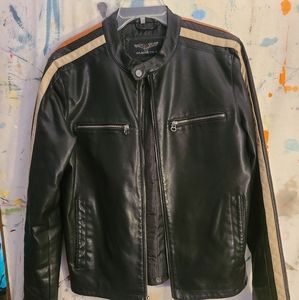Leather motorcycle jacket